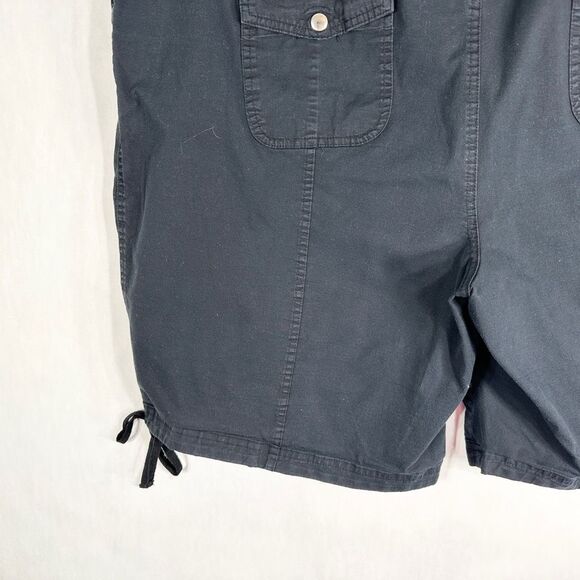 Kim Rogers Plus Size 3X Shorts Black Elastic Waist Pockets Drawstring Hem 106 - Picture 9 of 12